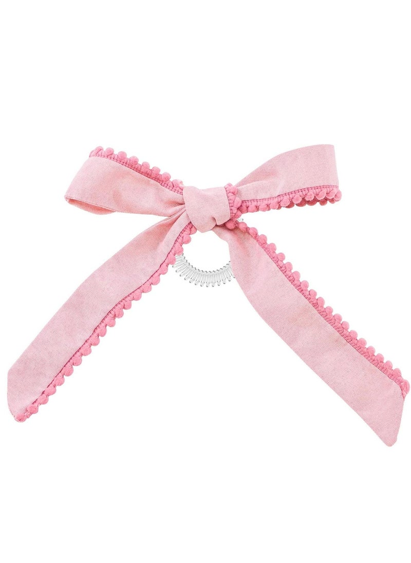 Invisibobble Wrapstar Ami and Co Hairband I 2 in 1 Hair Bow Pink with Original Slim Hair Tie for Girls and Women Limited Collection Flores and Bloom