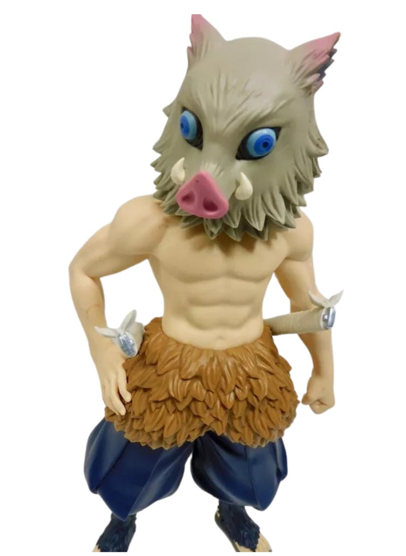 Inosuke Hashibira PVC Action Figure Model Statue Toy – Highly Detailed Demon Slayer Collectible, Perfect for Display & Gift, Anime Figurine