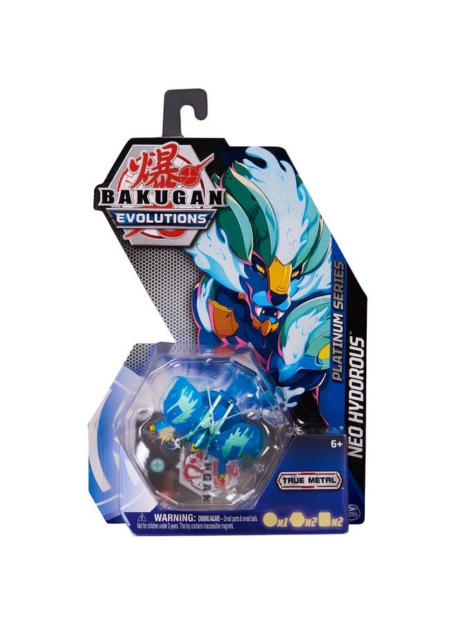 Evolutions, Neo Hydorous, Platinum Series True Metal Bakugan, 2 Bakucores And Character Card, Kids Toys For Boys, Ages 6 And Up