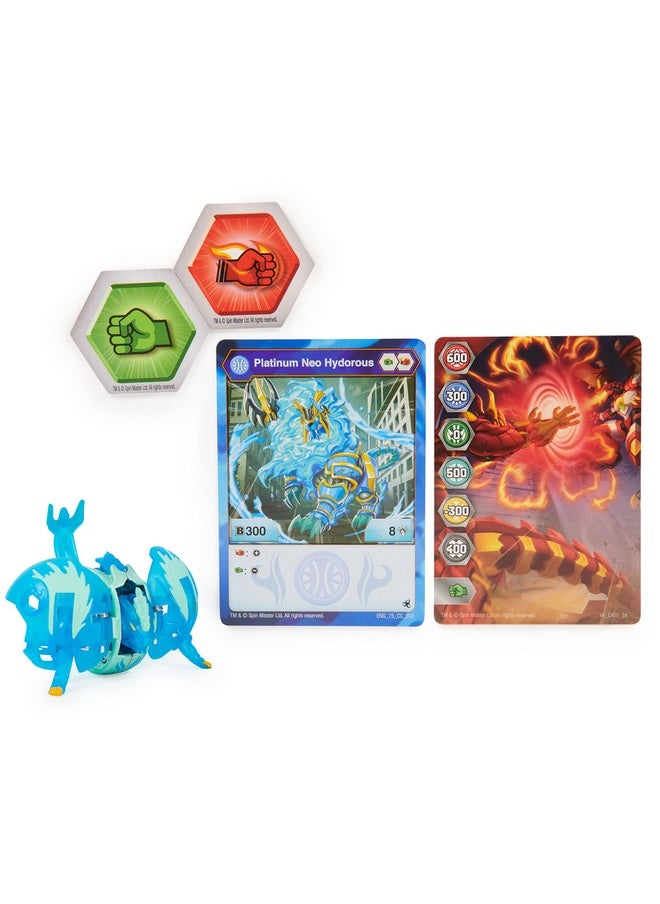 Evolutions, Neo Hydorous, Platinum Series True Metal Bakugan, 2 Bakucores And Character Card, Kids Toys For Boys, Ages 6 And Up