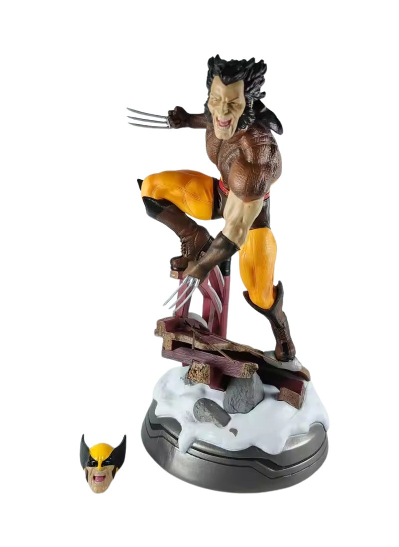 Marvel Wolverine PVC Action Figure Statue - Collectible Toy Model for Fans and Display - Premium Quality Marvel Comics Figurine, Action Figure Statue