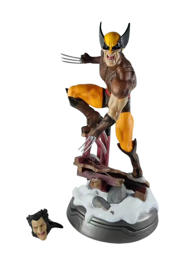 Marvel Wolverine PVC Action Figure Statue - Collectible Toy Model for Fans and Display - Premium Quality Marvel Comics Figurine, Action Figure Statue