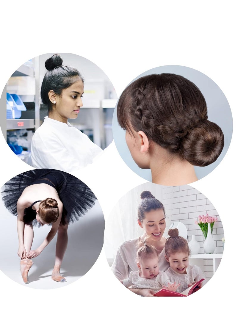 Boobeen 4 Piece Hair Bun Maker for Women DIY Girls - French Twist Snap Roll Tool for Long Hairstyles