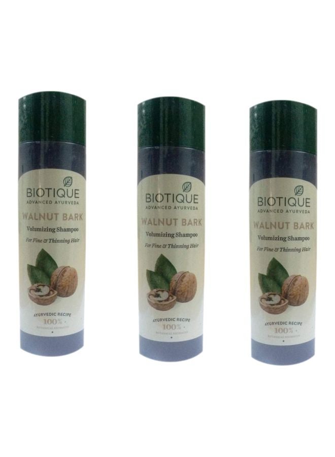 3-Piece Walnut Bark Volumizing Shampoo 190ml