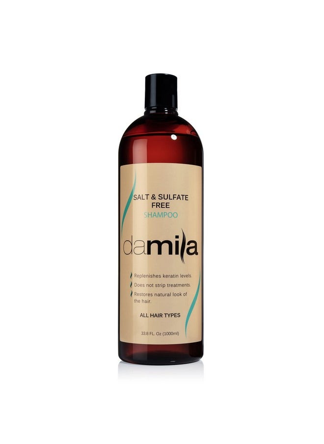 Salt & Sulfate Free Shampoo For Keratin And Color Treated Hair - Perfect For Damaged, Frizzy, Curly Or Dry Hair (33.8 Fl Oz)