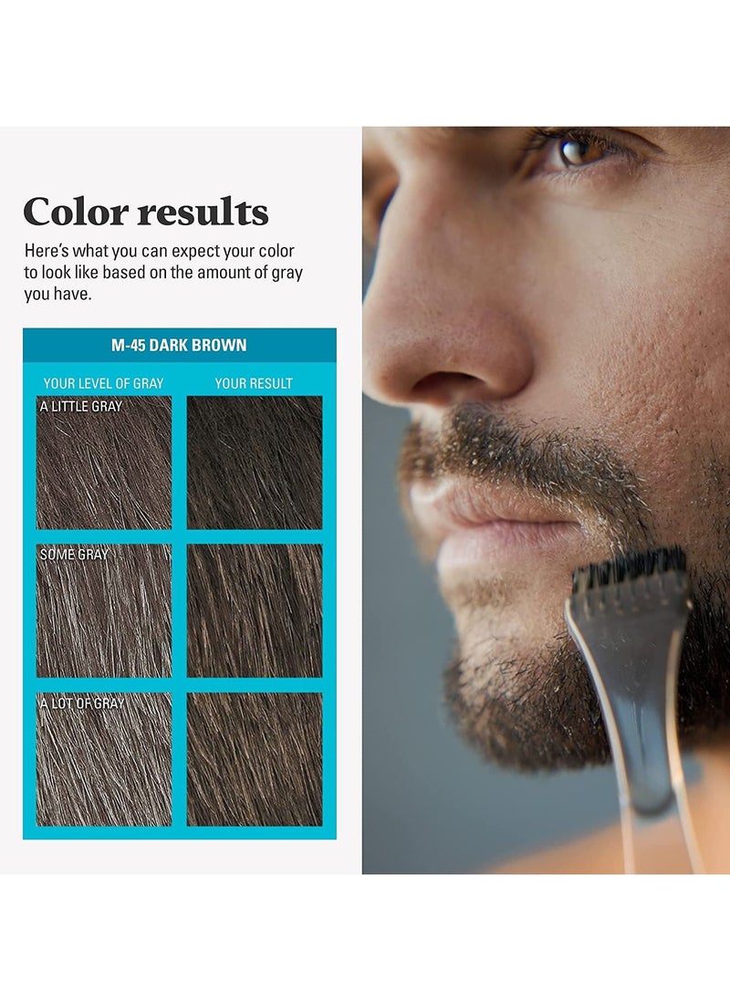 Mustache & Beard Brush-In Color Gel Beard Coloring for Men Reduces Grey M-25 Light Brown