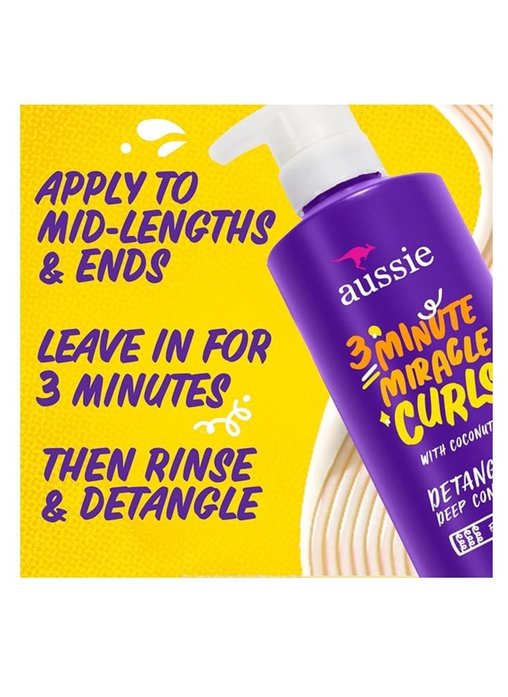 Aussie 3 Minute Miracle Curls Conditioner Pump, Citrus, 16 Fl Oz