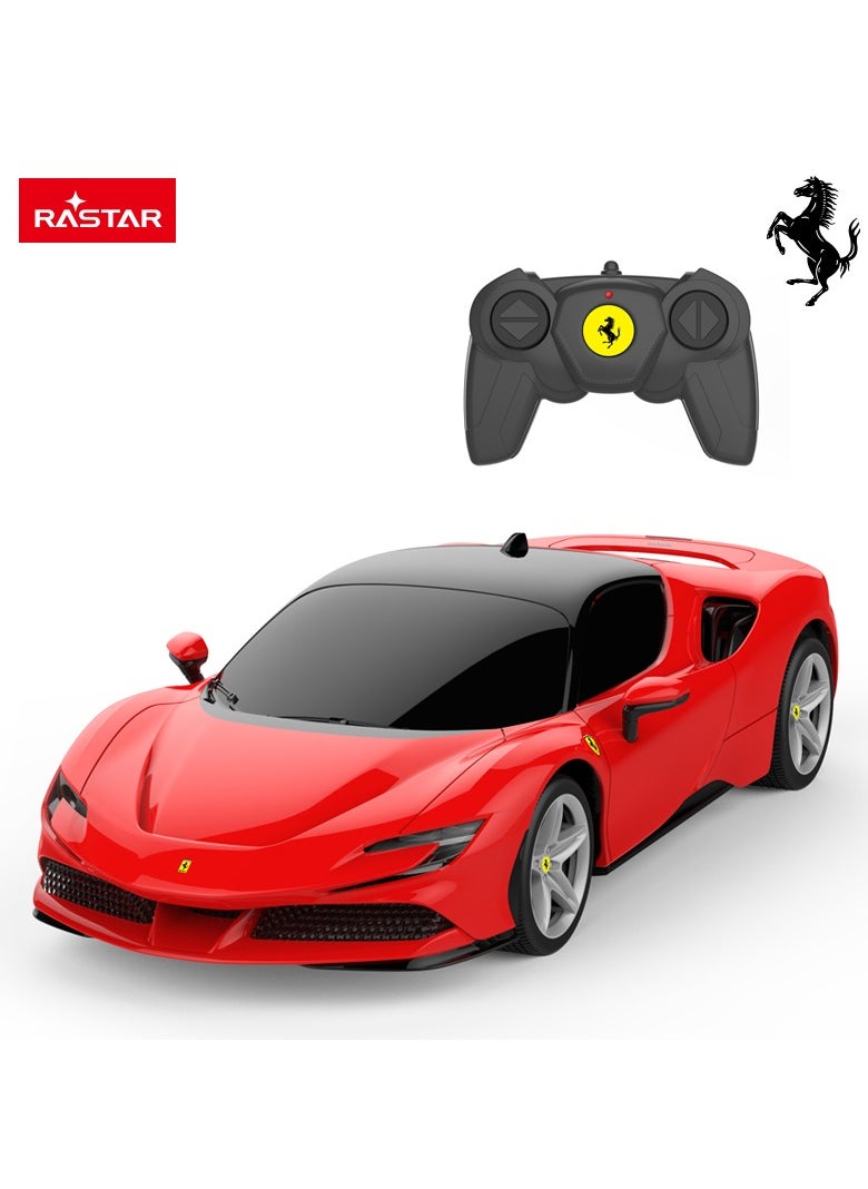 Remote Control Car 1:24 Scale Ferrari SF90 Stradale, Electric Sport Racing Hobby Toy Car, Suitable RC Cars for Adults & Kids, Halloween Christmas Birthday Gifts for Boys and Girls (Red)