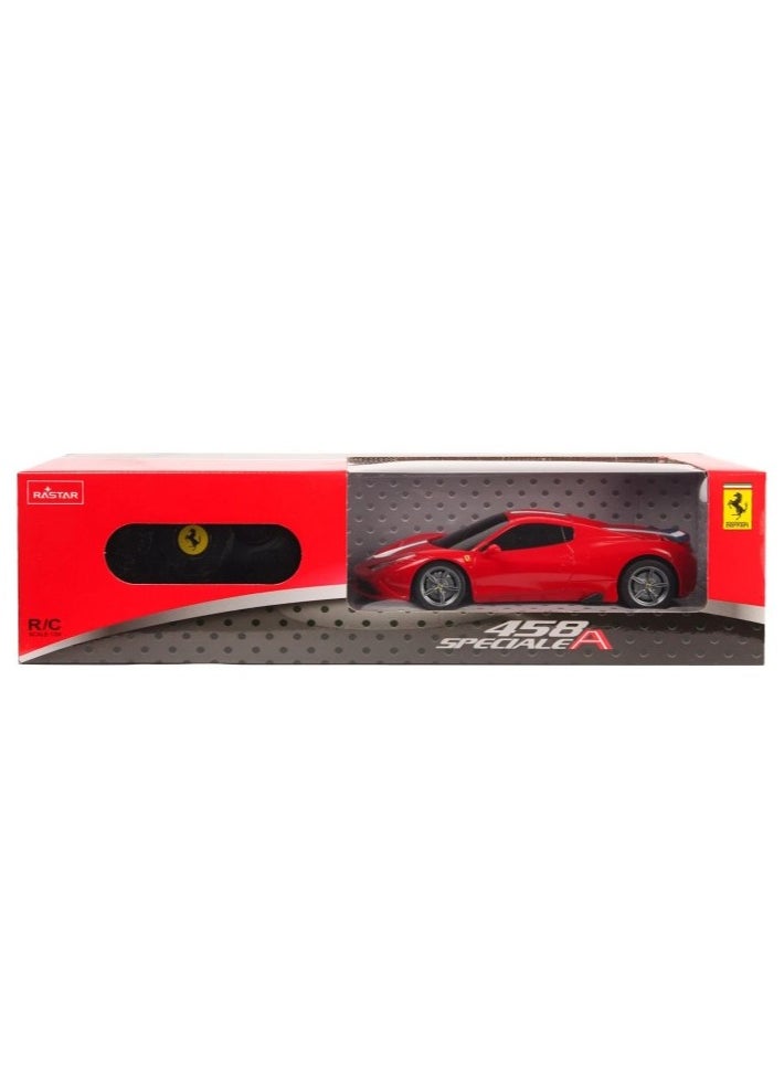 Official Licensed 1:24 Scale Ferrari 458 Speciale A Electric Remote Control Sport Racing Hobby Toy Car, RC Car Model Vehicle Gift for Boys, Girls, Teens and Adults - Red