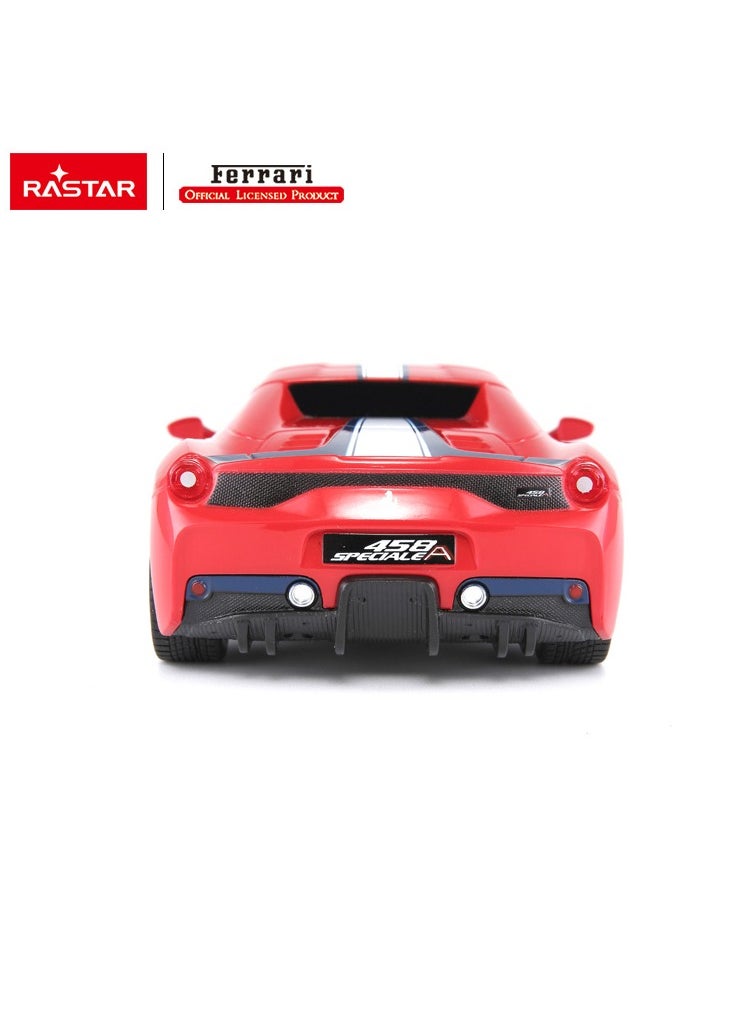 Official Licensed 1:24 Scale Ferrari 458 Speciale A Electric Remote Control Sport Racing Hobby Toy Car, RC Car Model Vehicle Gift for Boys, Girls, Teens and Adults - Red