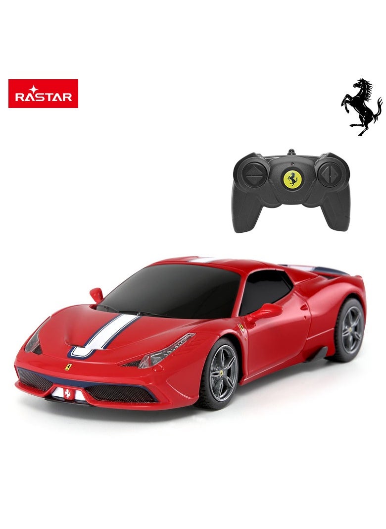 Official Licensed 1:24 Scale Ferrari 458 Speciale A Electric Remote Control Sport Racing Hobby Toy Car, RC Car Model Vehicle Gift for Boys, Girls, Teens and Adults - Red