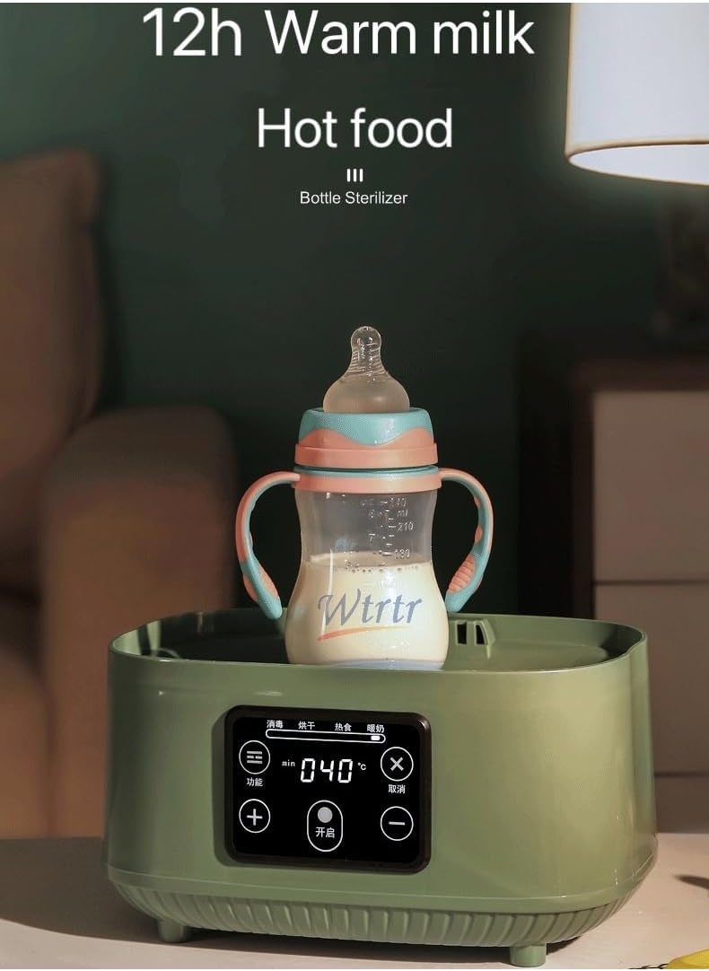 Wtrtr Baby Bottle Sterilizer, Electric Steam Bottle Sterilizer and Dryer, 5-in-1 Baby Bottle Sanitizer Universal Fit for All Baby Items Accessories, white