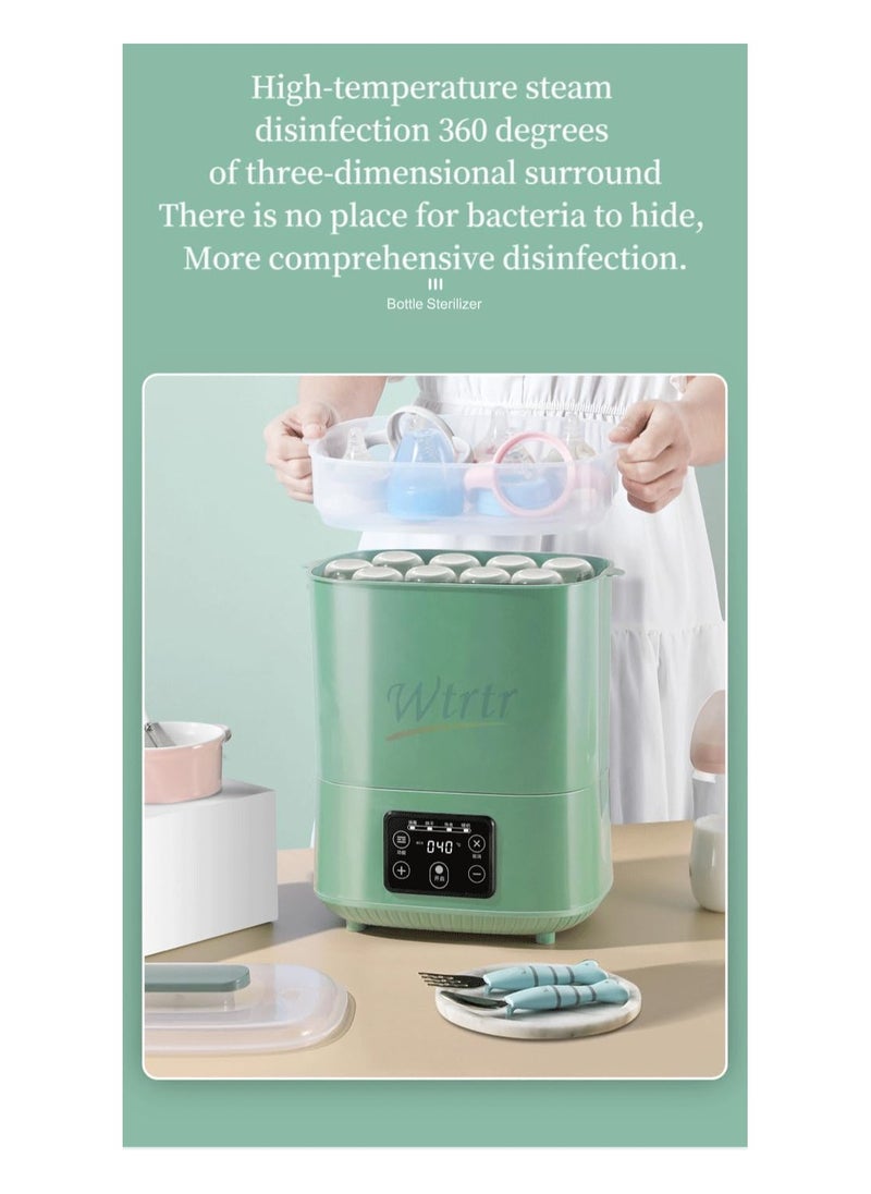 Wtrtr Baby Bottle Sterilizer, Electric Steam Bottle Sterilizer and Dryer, 5-in-1 Baby Bottle Sanitizer Universal Fit for All Baby Items Accessories, white