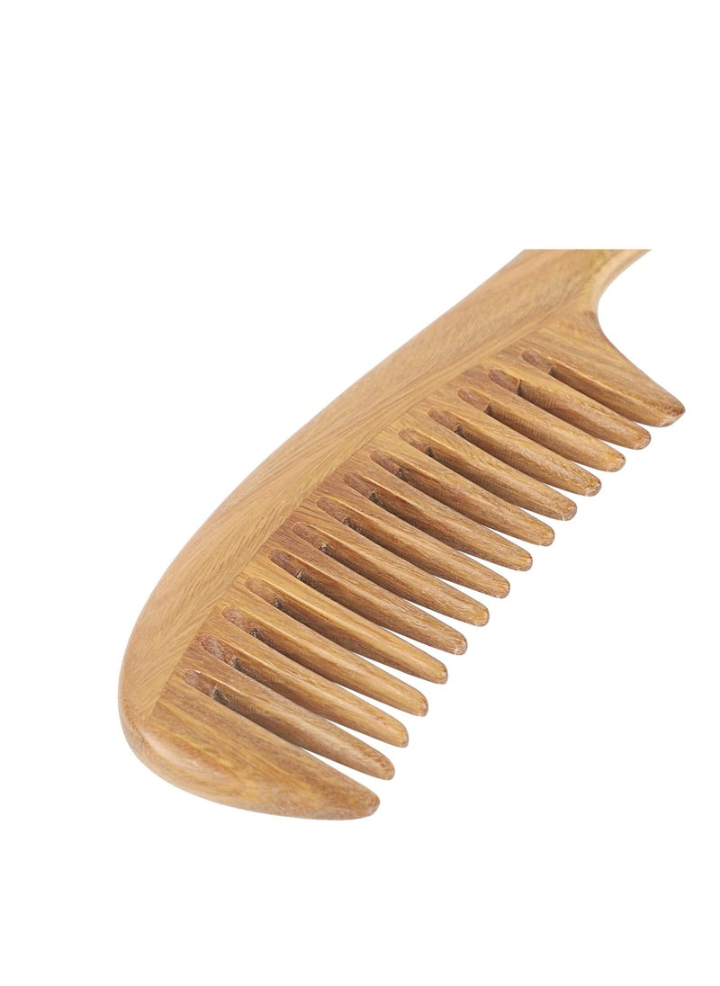 Onedor Handmade 100% Natural Green Sandalwood Hair Combs - Anti-Static Sandalwood Scent Natural Hair Detangler Wooden Comb (Wide Tooth),1 Count (Pack of 1)