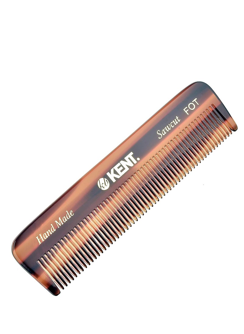 Kent A FOT Handmade All Fine Tooth Saw Cut Beard Comb - Pocket and Travel Comb - Styling Comb or Wet Comb for Fine or Thinning Hair, Beard Care, and Hair Care for the Essential Kent Beard Kit