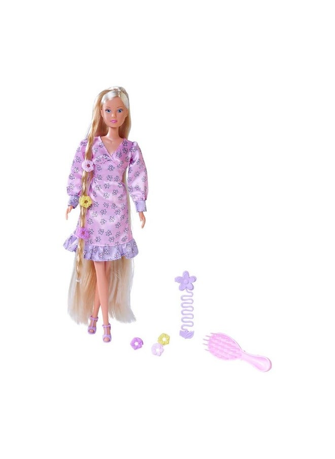 Steffi Love Fashion Flower Hair Doll with Accessories (9 Pieces)