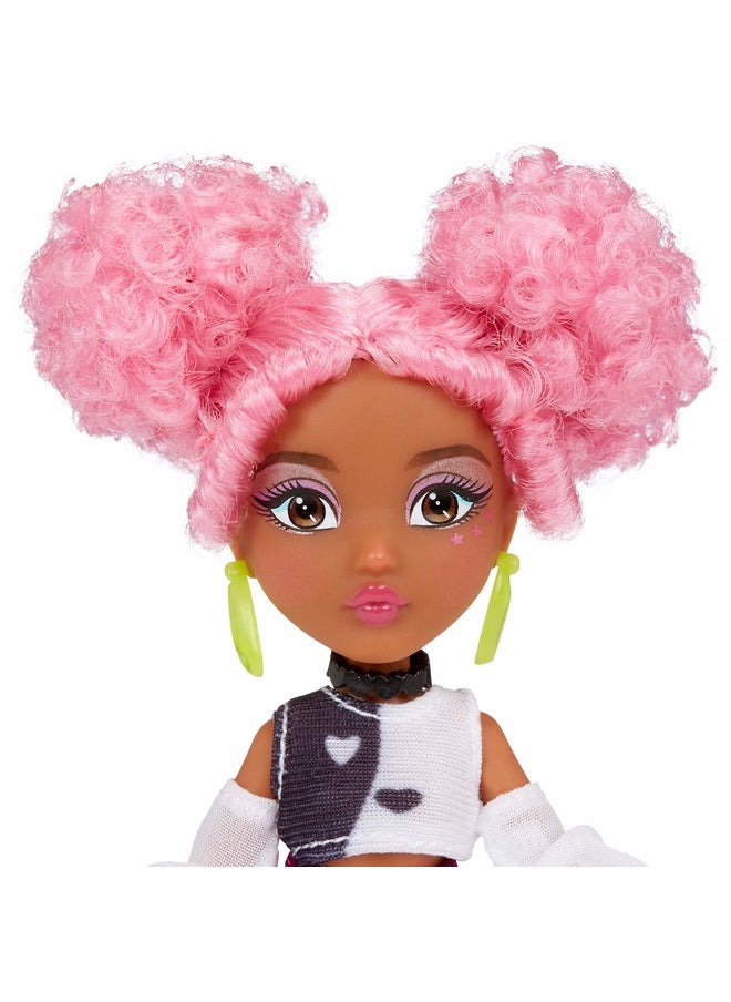 Dream Ella Extra Iconic Mini Doll - Yasmin Athleisure Inpsired Fashions With Pink Cotton Candy Hair And Star Painted Cheeks Fashion Doll, Toy For Kids Ages 3, 4, 5+, Multicolor