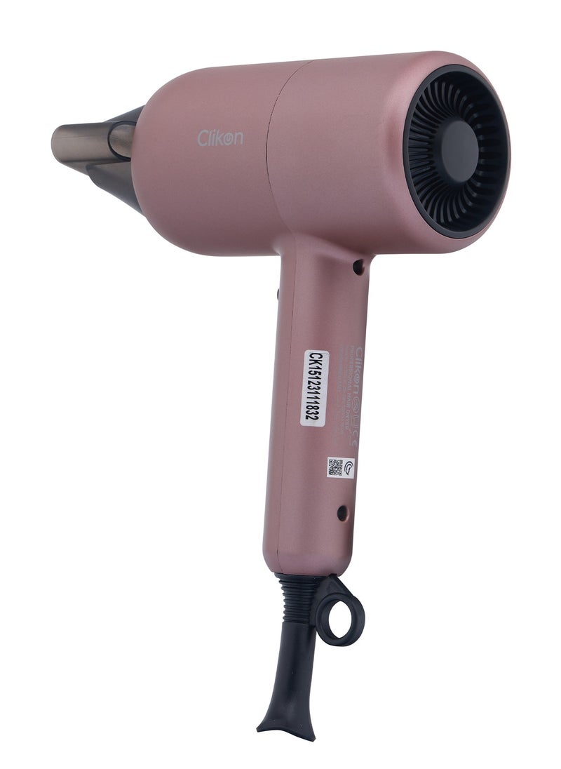 Clikon Professional Hair Dryer - 2-Speed & 3 Temperature Settings 1800W- 2 Years Warranty