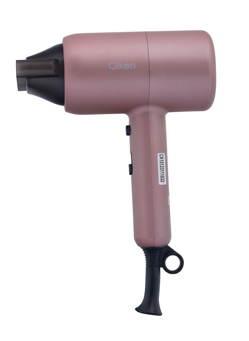 Clikon Professional Hair Dryer - 2-Speed & 3 Temperature Settings 1800W- 2 Years Warranty