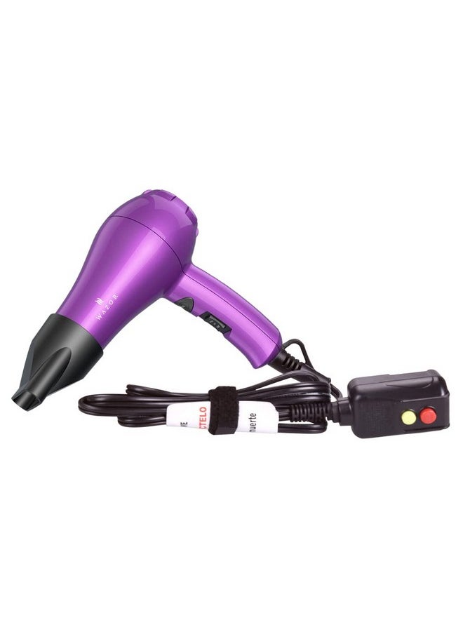 Mini Lightweight Hair Dryer For Pour Painting & Rv Compact Travel Blow Dryer For Kids 1000W Ionic Dryer With Concentrator, Cool Shot Button