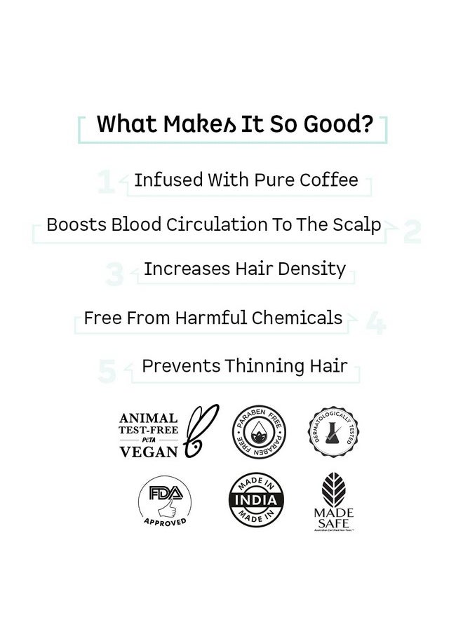 Coffee Scalp Tonic For Hair Growth With Redensyl & Proteins | Controls Hair Fall & Breakage, Stimulates & Energizes Hair Roots | For Men & Women | Sulphate Free (100Ml)