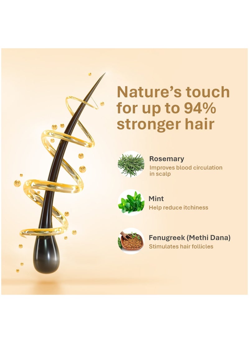 Hair Energy Rosemary Hair Serum | Up to 94% Stronger Hair | Stimulates Hair Growth | Shiny, Soft & Manageable Hair | Rosemary, Mint and Fenugreek (Methi) | Helps Reduce Hairfall | Paraben-free | 30 ml