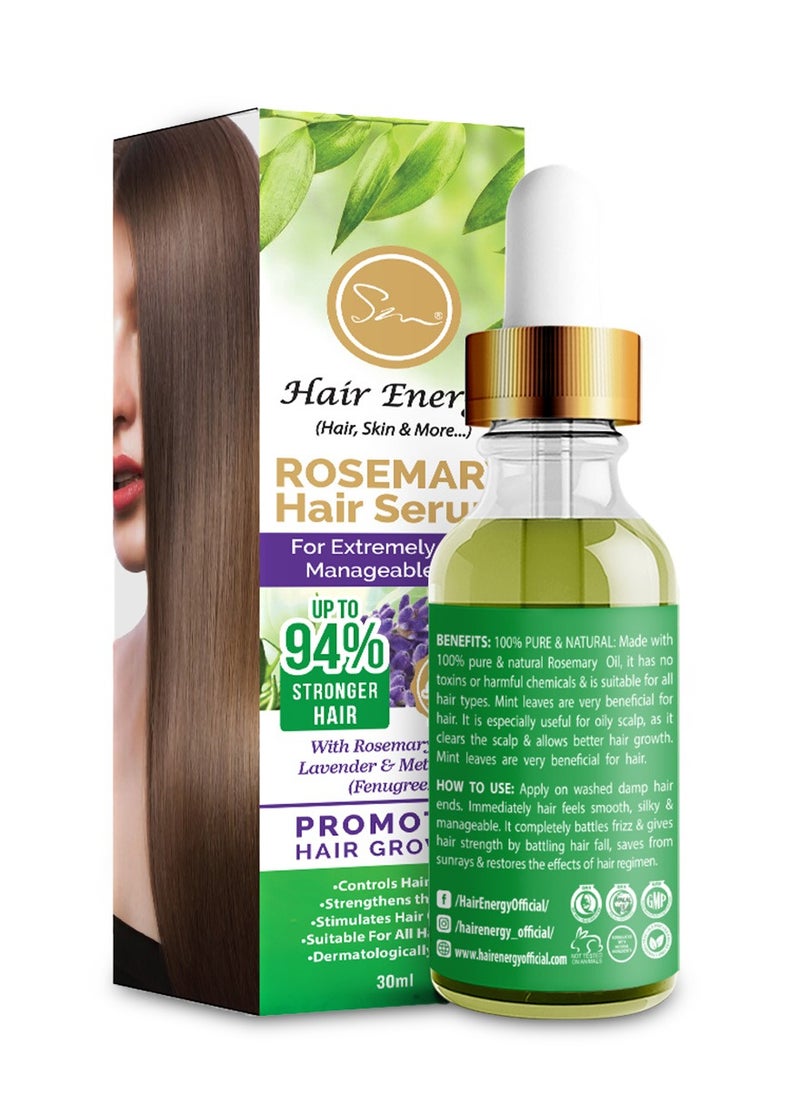 Hair Energy Rosemary Hair Serum For Extremely Shiny Manageable Hair