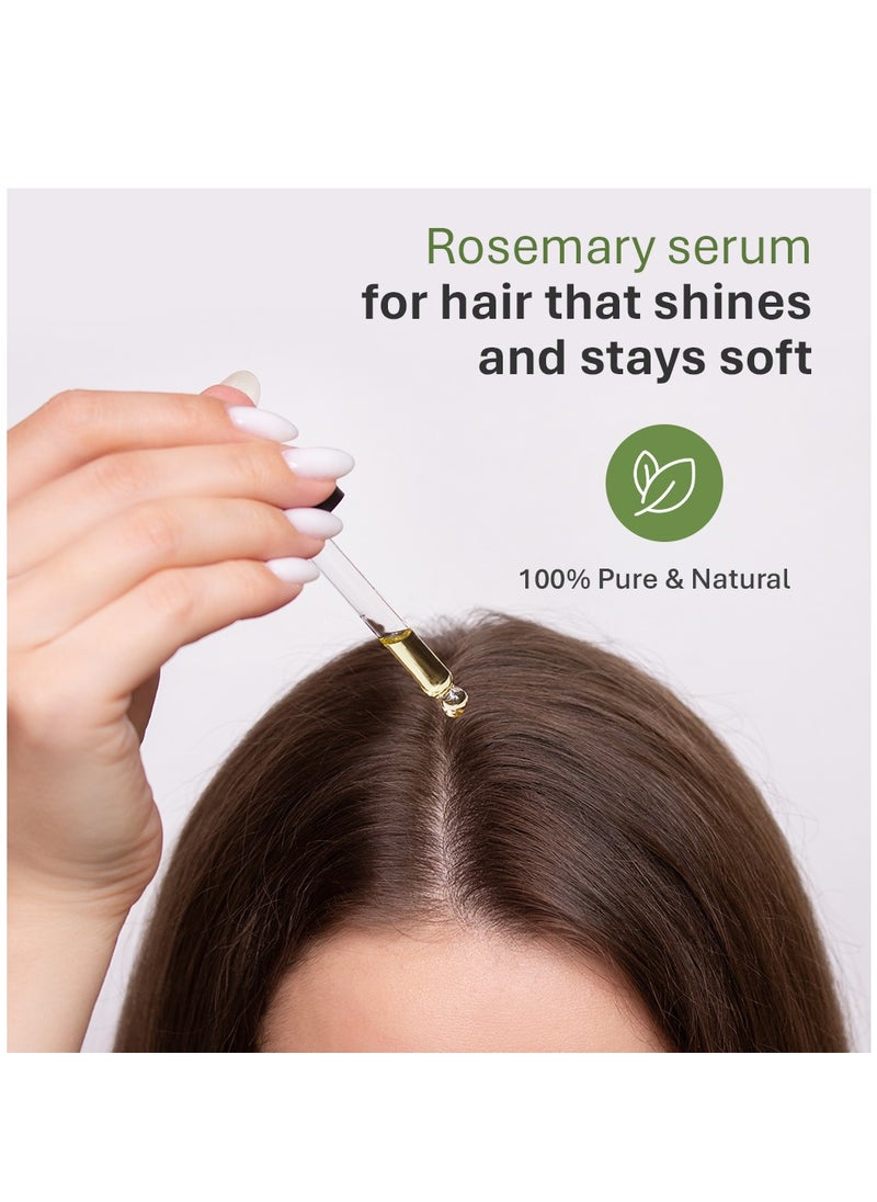Hair Energy Rosemary Hair Serum | Up to 94% Stronger Hair | Stimulates Hair Growth | Shiny, Soft & Manageable Hair | Rosemary, Mint and Fenugreek (Methi) | Helps Reduce Hairfall | Paraben-free | 30 ml