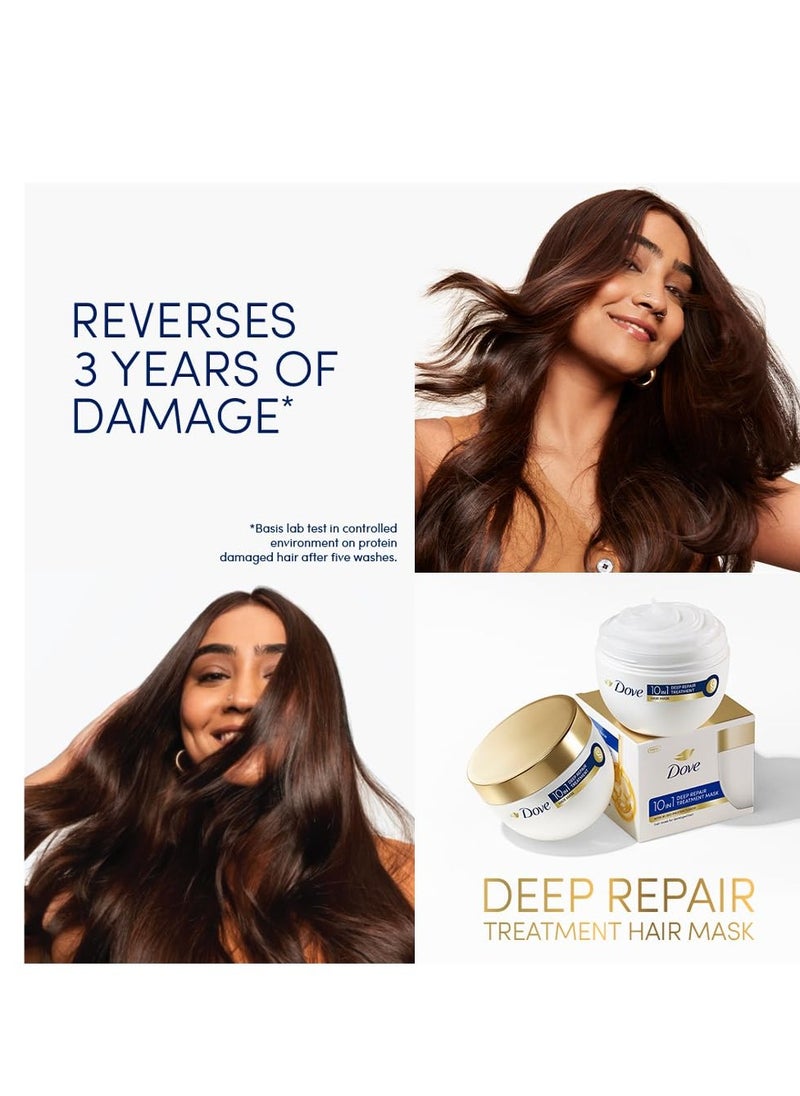 Dove 10 In 1 Deep Repair Treatment Hair Mask, 300 Millilitre | Floral, For All Hair Types