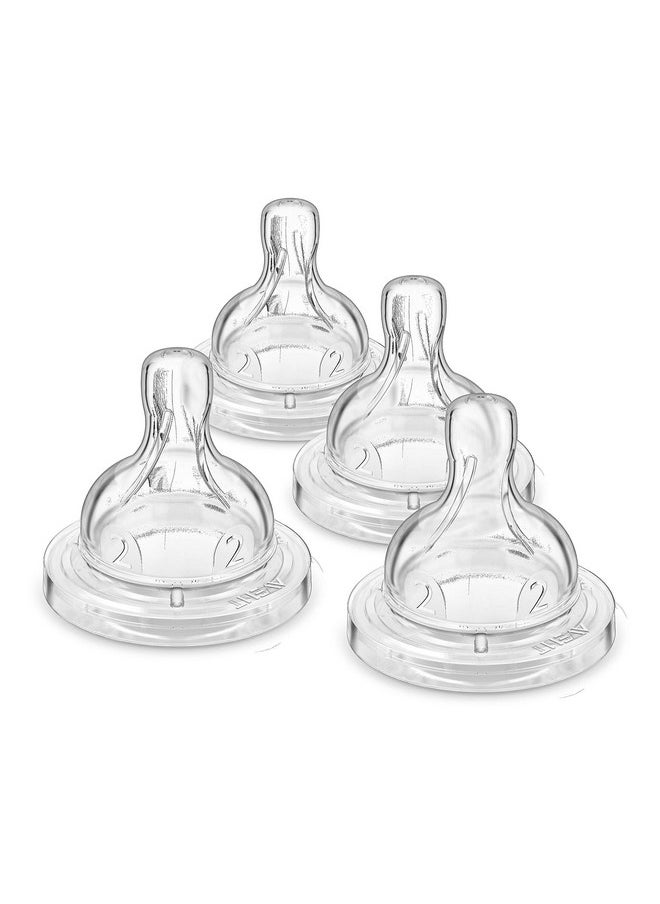 Philips AVENT Anti-Colic Baby Bottle Flow 2 Nipple, 4pk, SCY762/04