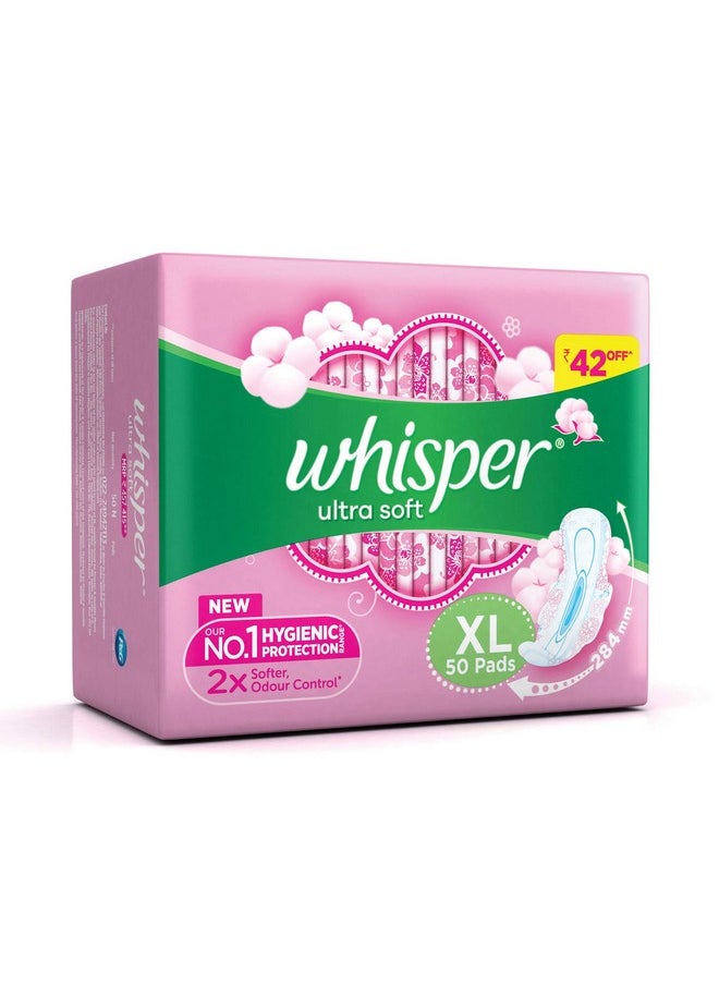 Ultra Soft Xl Sanitary Pads, 50 Count (Pack Of 1)