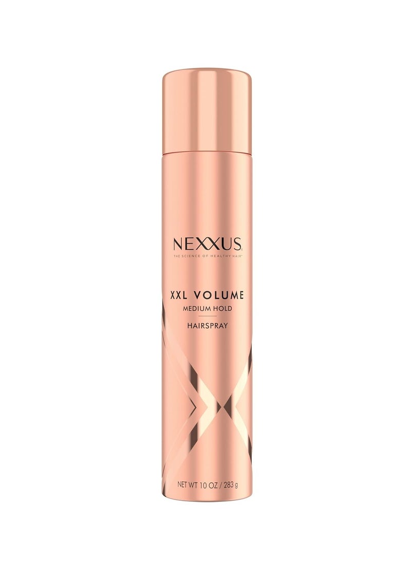 Nexxus Medium-Hold Hairspray XXL Volume for Sky-High Volume & 48H Frizz Control, with StyleProtect Technology 10 oz