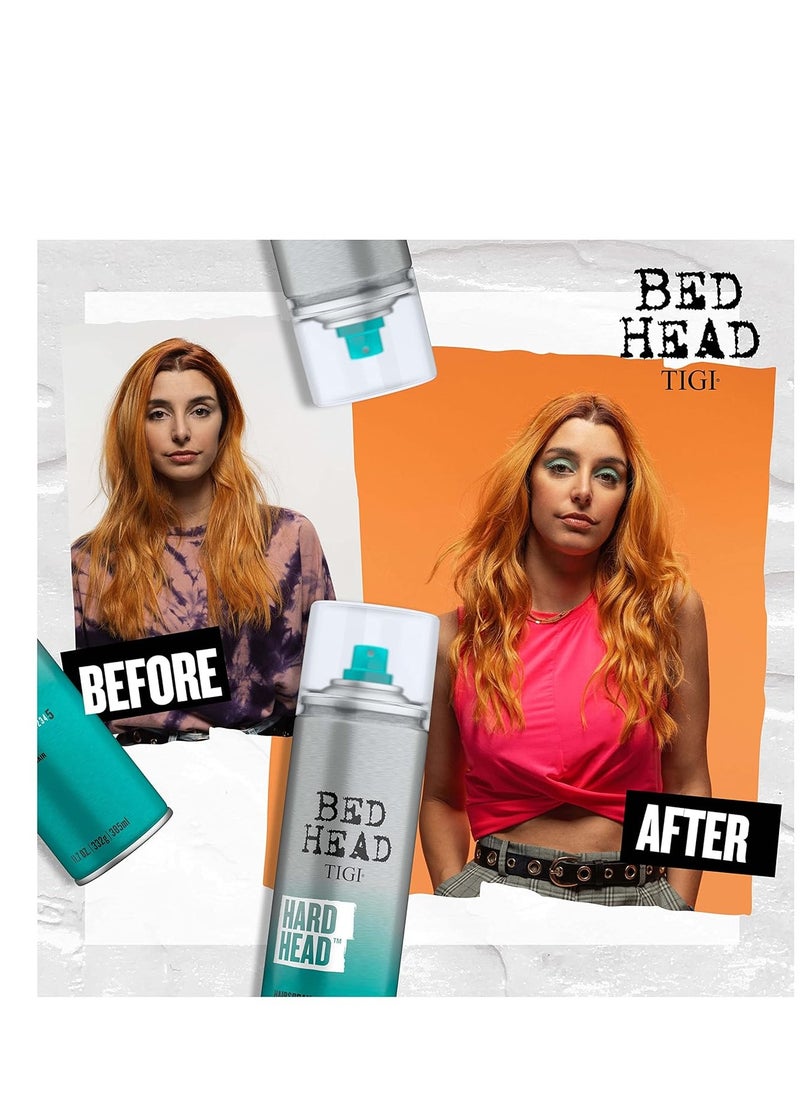 Bed Head by TIGI Travel Hairspray Extra Hold Hard Head Hair Care Spray for All Hair Types, 3 oz, Mini Hair Spray