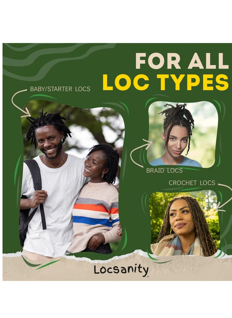 Locsanity Daily Moisturizing Spray for Dull, Dry Locs – Passion Fruit Hair and Scalp Moisturizer for Dreadlocks, Sisterlocks, Microlocks, Braids to Control Oil and Frizz (8 fl oz)