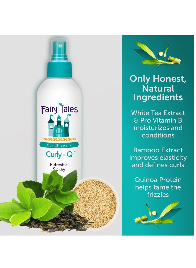 Fairy Tales Curly-Q Curl Refresher for Kids - Lightweight Spray to Define Curls, Add Bounce and Reduce Frizz - 8oz