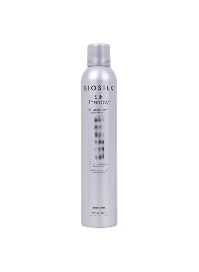 BioSilk Silk Therapy Finishing Spray Natural Hold, Natural-Hold Hairspray For Long-Lasting Styles, Sulfate, Paraben, & Cruelty-Free, 10 Oz