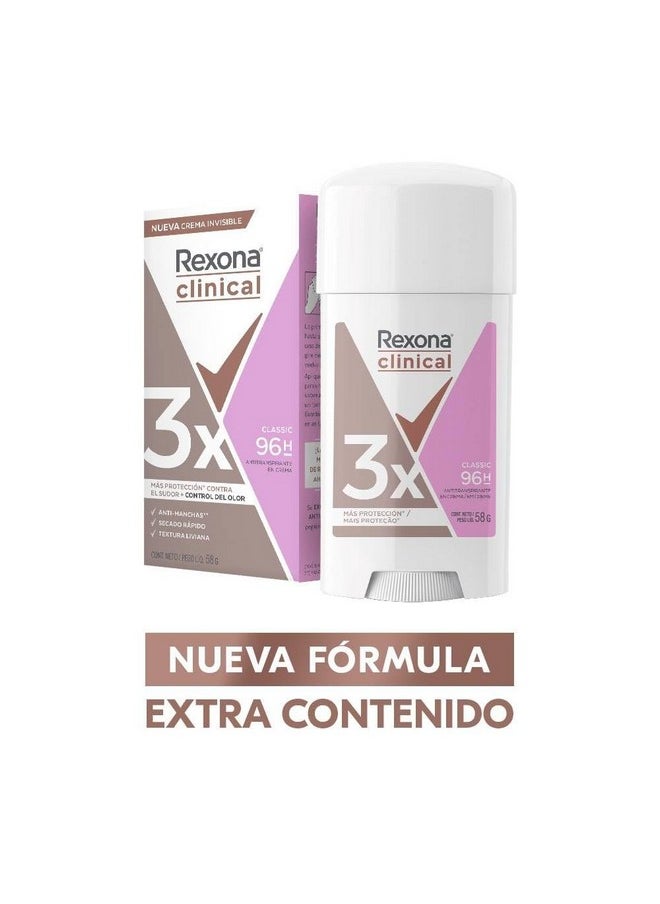 Anspirante En Crema Rexona Clinical Clean 58Grms 96Hrs