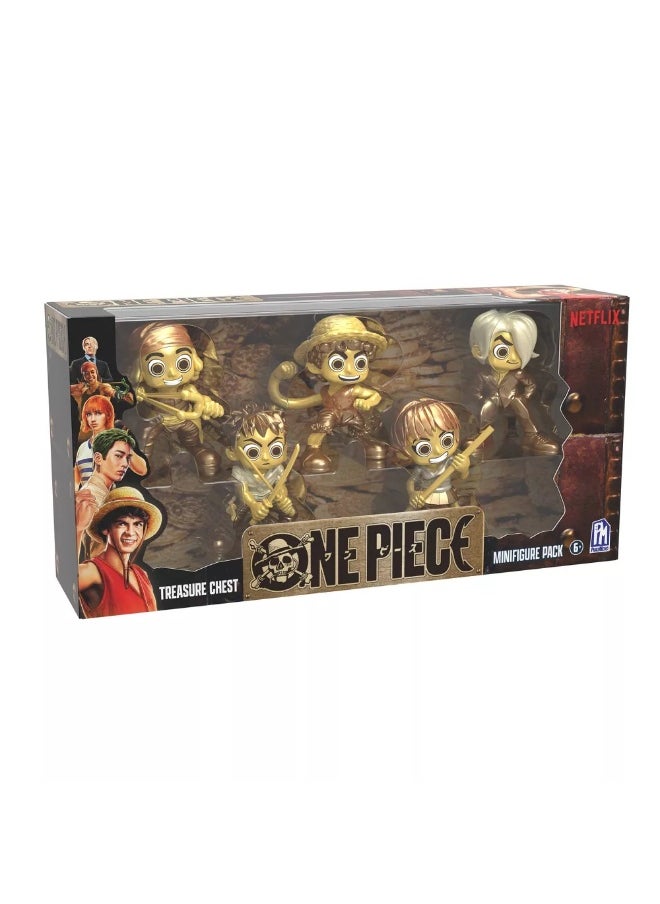 PhatMojo One Piece Treasure Chest Series 1 Gold Mini Figure 5-Piece Set ( 6.4 cm )