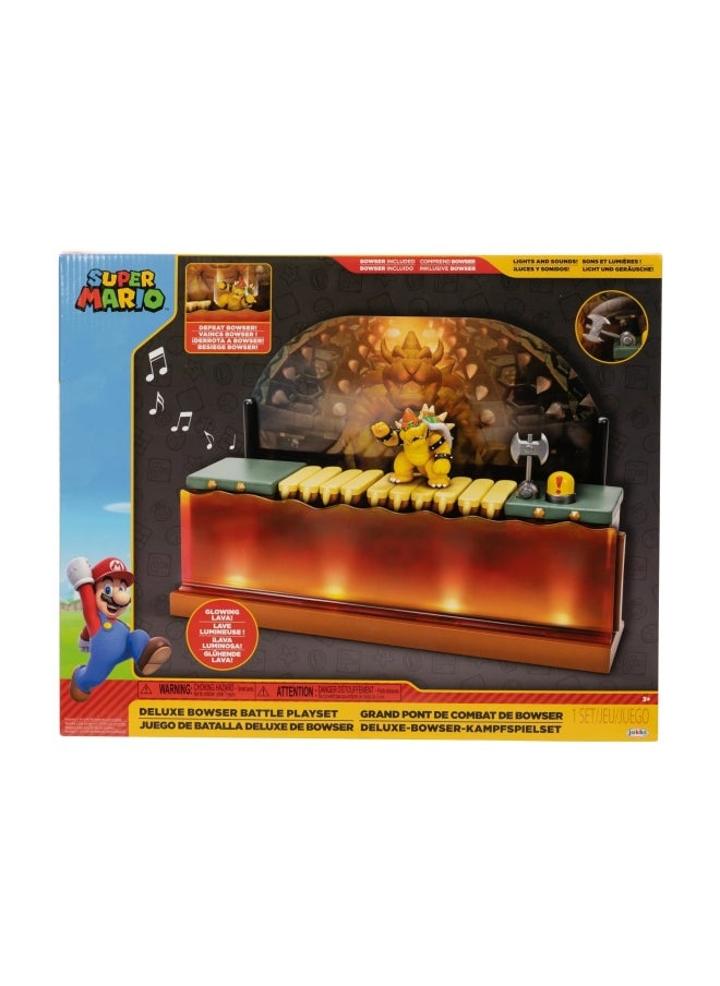 Nintendo Super Mario Bowser Battle Action Figure Playset