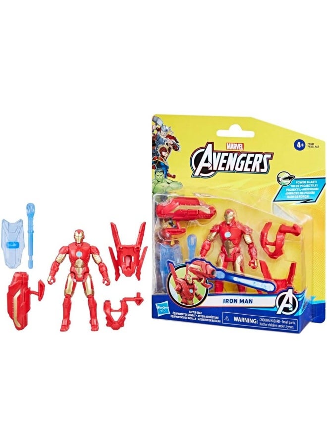 Marvel Avengers Epic Hero Series Battle Gear Iron Man Action Figure ( 10.2 cm )