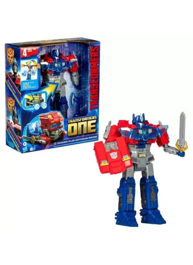 Transformers One Movie Power Flip Optimus Prime Converting Action Figure (25 cm)