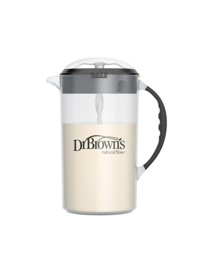 Dr. Brown's Baby Formula Mixing Pitcher with Adjustable Stopper, Locking Lid, & No Drip Spout, 32oz, BPA Free, Black