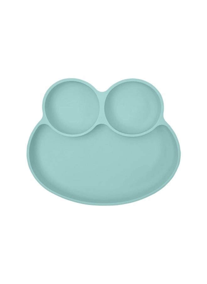 Octopod Frog Silicone Plates With Suction - Spill Proof, Easy To Clean - Bpa-Free Bowl - Suction Plates For Baby And Toddler - Training & Feeding Divided Grip Dish (Baby Blue)