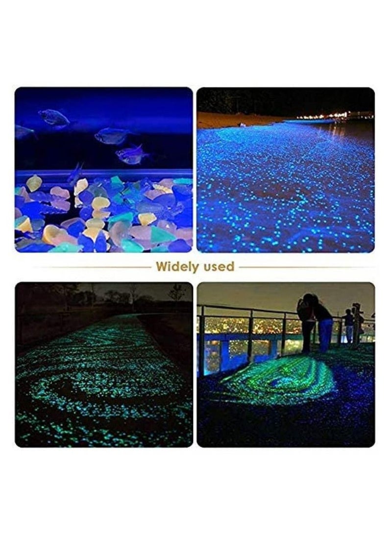 70 Pieces Assorted Colors Glow in The Dark Stones Conch Sea Shells Starfish Decorative Luminous Pebbles Gravel for Aquarium Fish Tank Decor