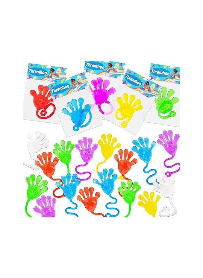 40 Pcs Sticky Hands For Kids Class Valentine Exchange Gift Stretchy Treasure Box Toy Classroom Prize Student Mini Toys Bulk Prize Fillers Slap Hand Party Favor Supplies Goodie Bag Stuffer Boy Girl