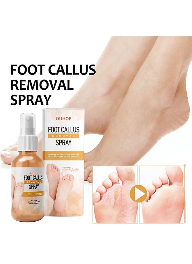 Foot Callus Removal Spray ，Cleans Dead Skin Cuticles Calluses Prevents Dryness Repairs Rough Skin and Moisturizes Care Spray