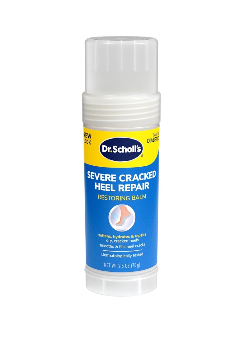 Severe Cracked Heel Repair Restoring Balm 2.5oz  with 25 percent Urea for Dry Cracked Feet Heals and Moisturizes for Healthy Feet