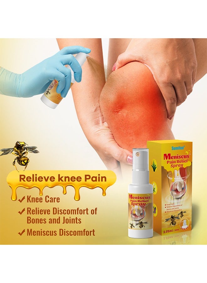 Meniscus Pain Relief Spray - Bee Venom Spray for Relieve Sore Joints,Muscles and Joints, knees and feet 30ML