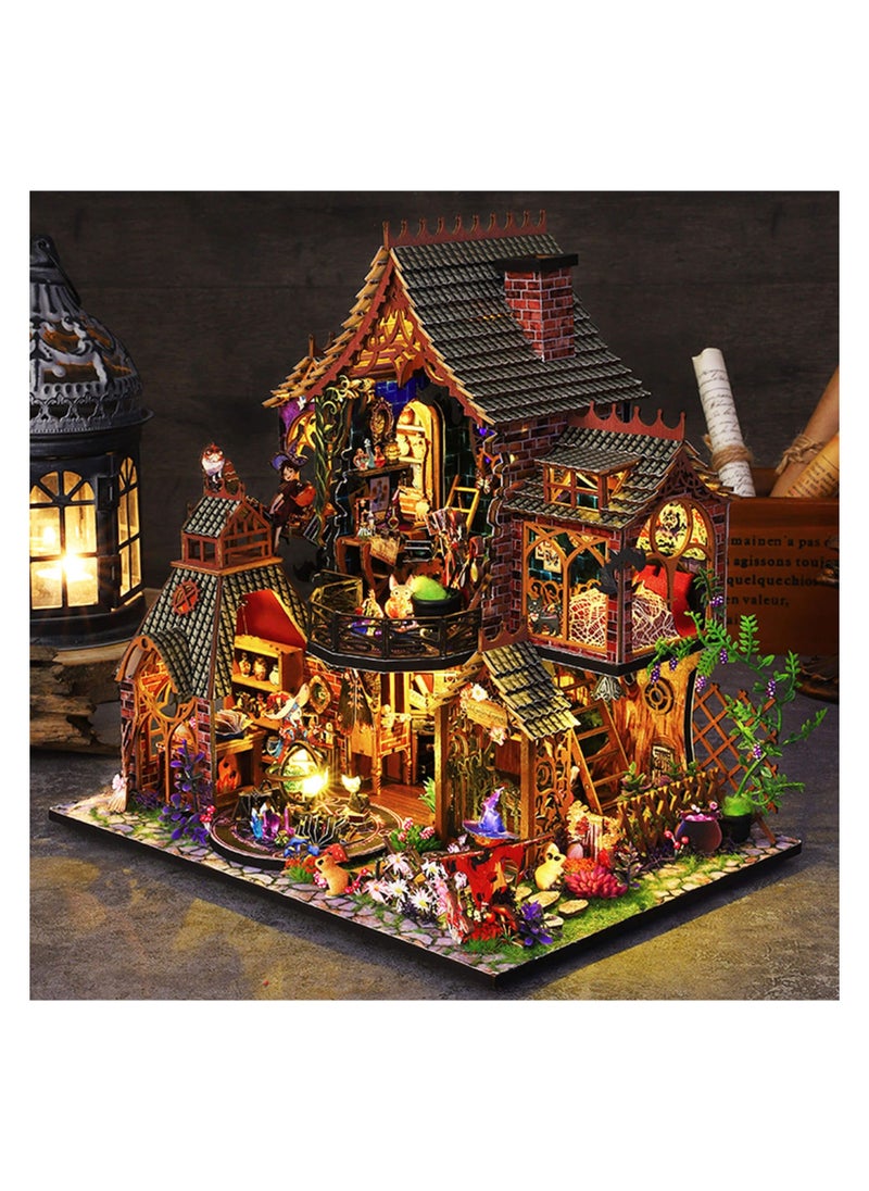 DIY Miniature Wooden Dollhouse Kit, DIY Miniature House Kit for Adults and Teens, DIY Mini Dollhouse Kit (Magic Spirit)