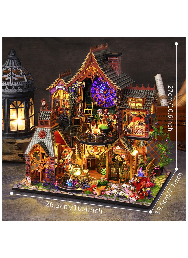 DIY Miniature Wooden Dollhouse Kit, DIY Miniature House Kit for Adults and Teens, DIY Mini Dollhouse Kit (Magic Spirit)
